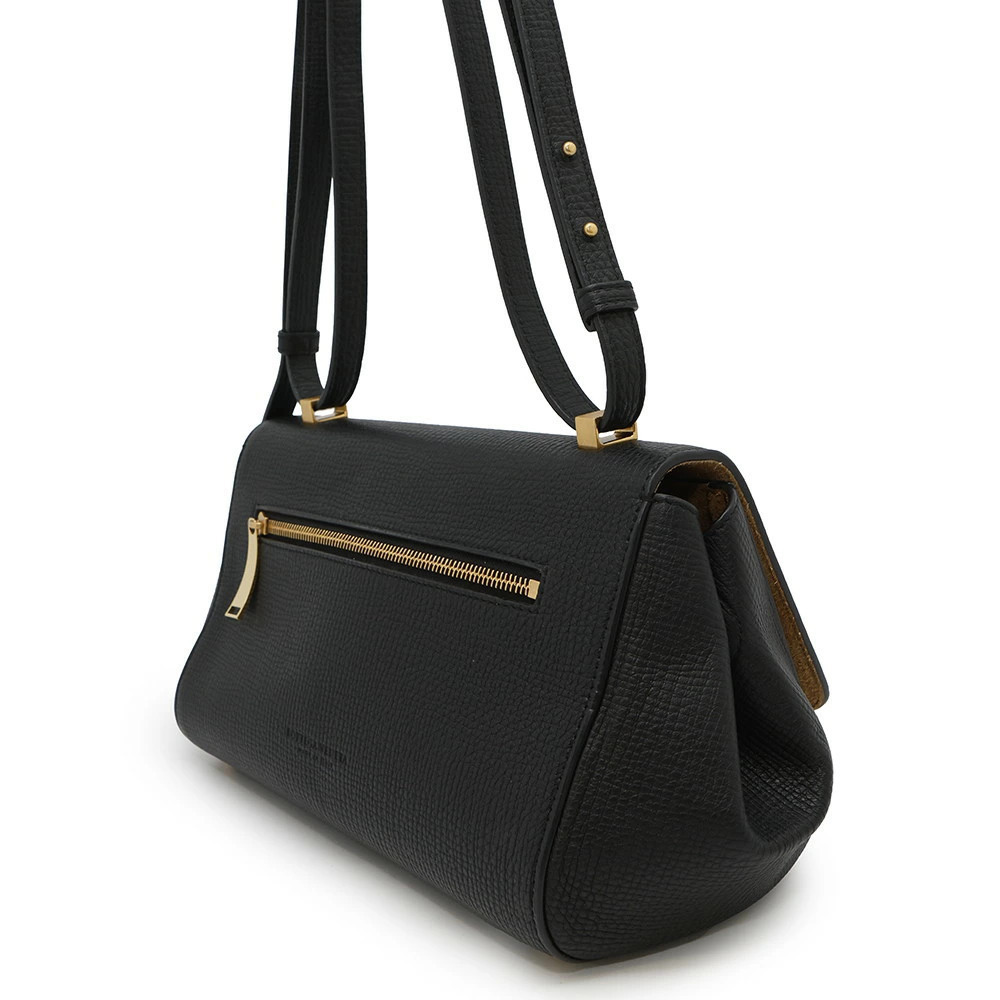 Bottega Veneta Shoulder Bag Angle Palmerato Leather Black - Picture 2 of 12